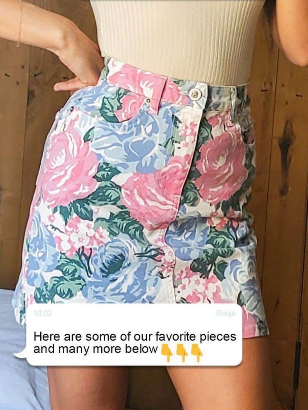 Rouje Denise Floral Denim Skirt XS/S